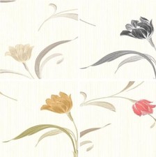 NEW LUXURY BN SIENNA FLORAL RIPPLE TEXTURED METALLIC VINYL 10M WALLPAPER ROLL