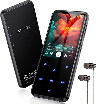 BRANDED AGPTEK MP3 Player with Bluetooth 5.3, 64GB Internal Memory Expandable up to