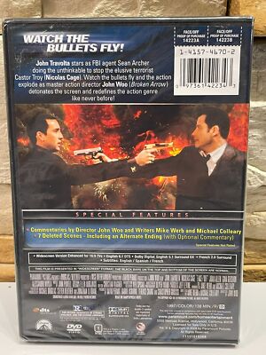 FACE / OFF 1997 JOHN TRAVOLTA NICOLAS CAGE WIDESCREEN R COLOR NEW