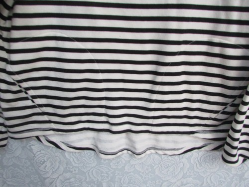 Bonds Black Striped Long Sleeves Top Pockets size XL New - Picture 8 of 8