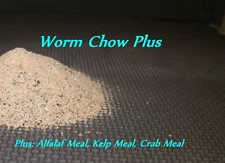  Worm Food Chow for Red Wiggler, Night crawler powder food "NEW ERA Gardener"