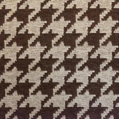 Chocolate houndstooth Chenille Upholstery Drapery fabric by the yard 54  Wide