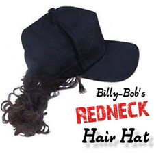 The Mullet Hat with Brown Hair  Business in Front, Party in Back  FUNNY 