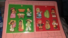 Vintage Redi-Stix Stickers Christmas Around The World 2 Sheets READ