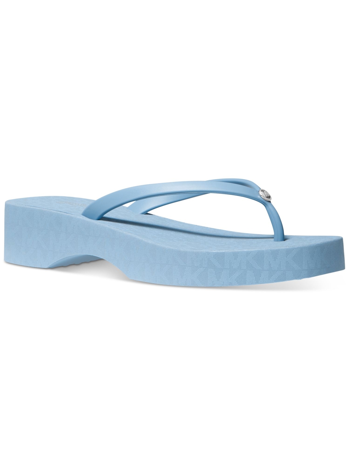Женские светло-голубые сандалии-вьетнамки MICHAEL MICHAEL KORS Lilo с открытой танкеткой, 10 М