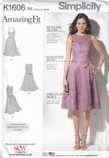 Simplicity Sewing Pattern 1606 Dress with Circular Skirt, Size 14-22 +Cups, New