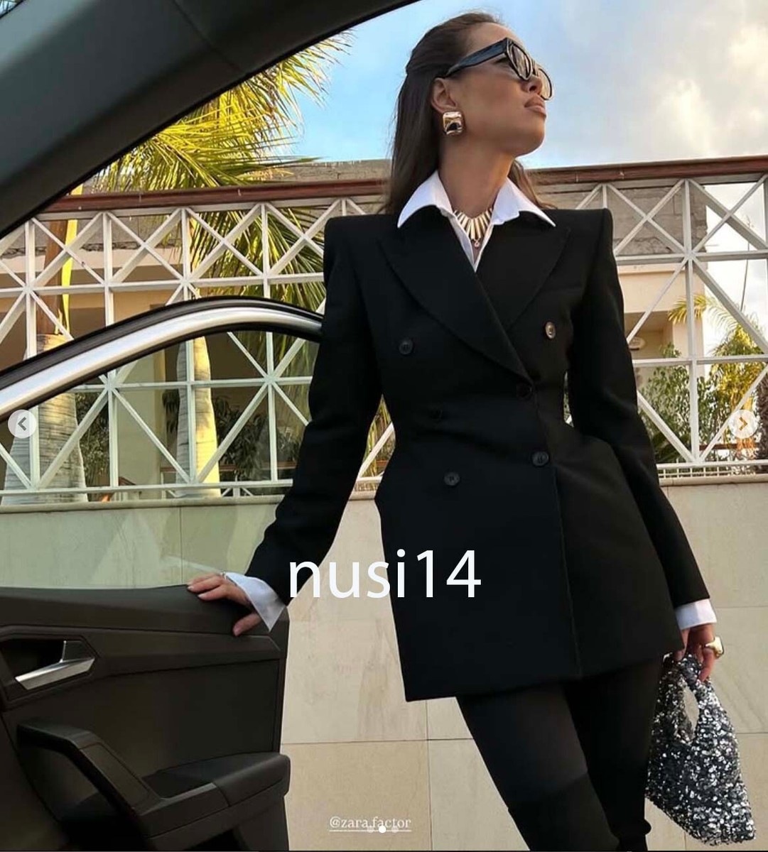 ZARA NEW WOMAN BNWT SS25 ZW COLLECTION DOUBLE-BREASTED