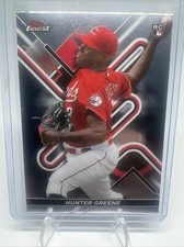 2022 Topps Finest #69 HUNTER GREENE Rookie Card Reds