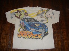 Vintage Kevin Harvick,Taz LooneyTunes Nascar Racing All Over Print T Shirt XL 