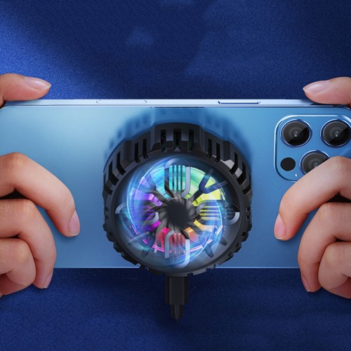 For iPhone iPad Gaming Magnetic Semiconductor Tablet Cooler Cooling Fan Radiator - Photo 6 sur 11