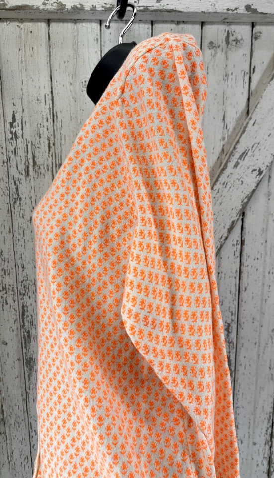 Merona Womens Light Weight Orange Pop Over Cardigan Large Tunic Cover Up Foto 4 de 4