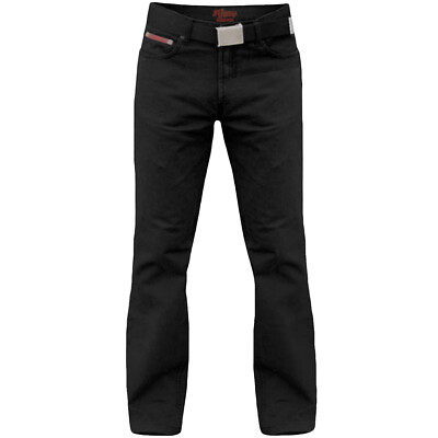 Duke London Herren Mario Big Tall King Size Bedford Cord Jeans Hose mit Gürtel