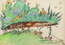 DR. SEUSS - KID, YOU'LL MOVE MOUNTAINS! CONCEPT DRAWING - PIGMENT PRINT - NEW!