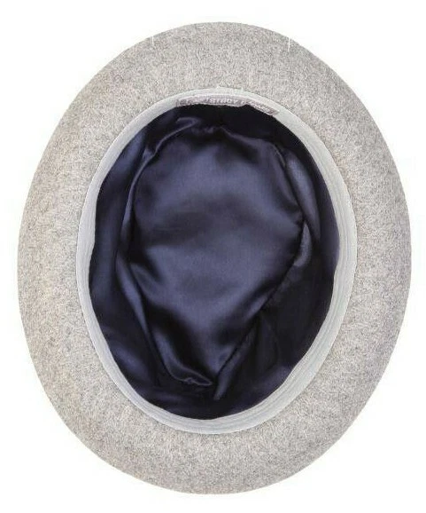 STACY ADAMS * MENS GREY PORK PIE HAT * L * NEW WOOL CRUSHABLE DRESS FEDORA SALE - Image 3 of 4