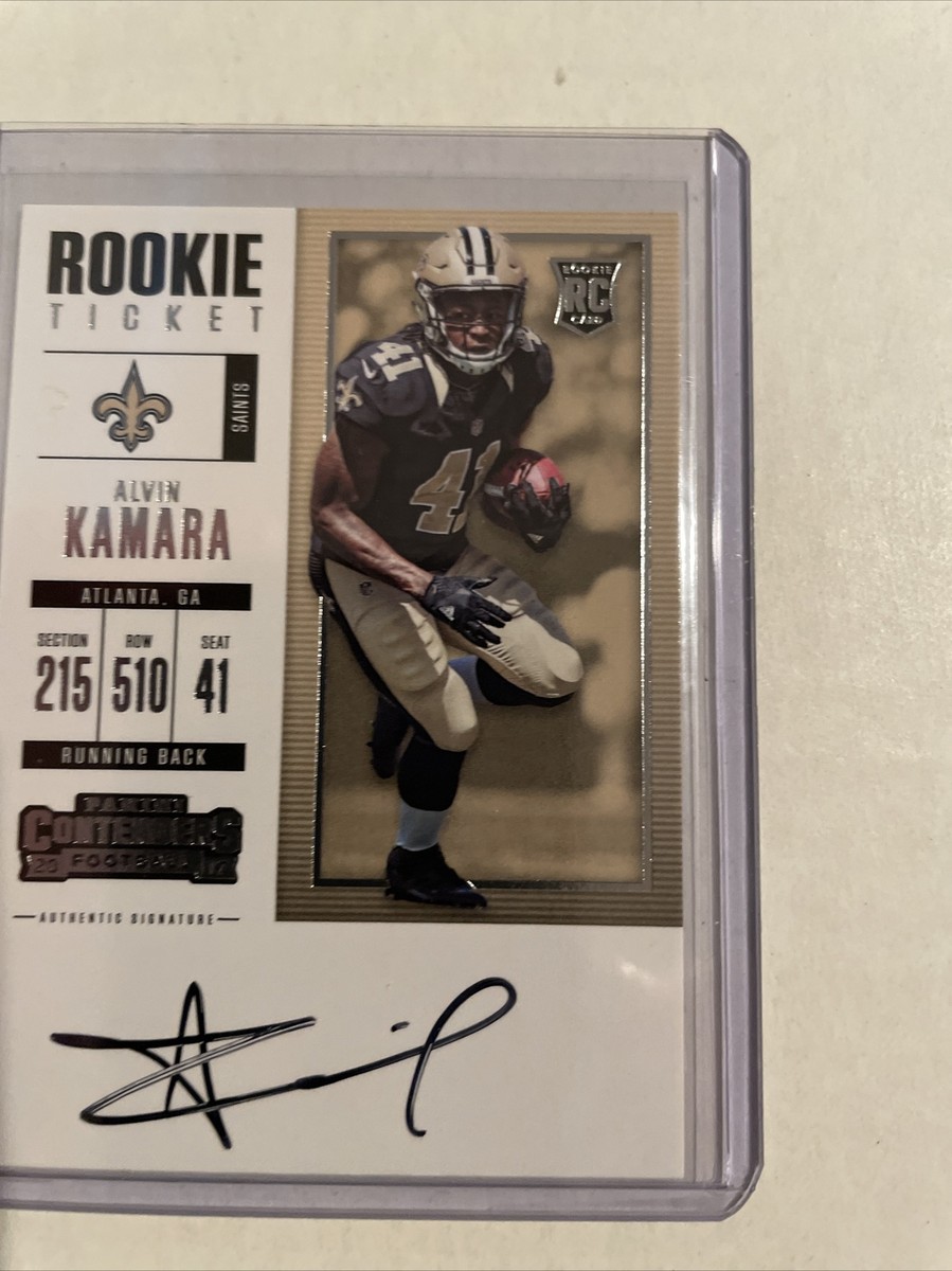 ALVIN KAMARA アルビン カマーラ 直筆サインカード AUTO NFL ALVIN KAMARA ON-CARD AUTOGRAPHED ROOKIE TICKET SAINTS FANS