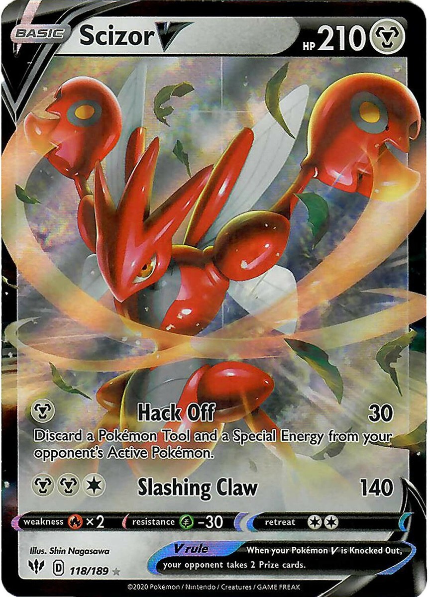 astrotigersページ Scizor V 118/189 S&S: Darkness Ablaze Ultra Rare NM Pokemon