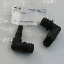 FLOJET 3/8" Port Adapter Kit - 3/8" NPT Elbow /  Port & 3/8" Hose Barb / Port - 