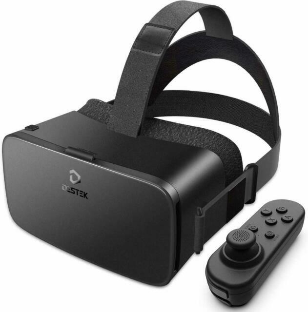 DESTEK V5 VR Headset with Wireless Bluetooth Controller for Immersive Gaming-image