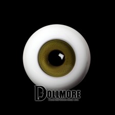 High Quality Eyes 26mm -PP Solid Half Round Low Dome Glass Eyes Smoke Olive 20 