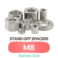 M8 x 12mm-24mm OD Stainless Steel Spacer - Standoff Collar Stand off Spacers