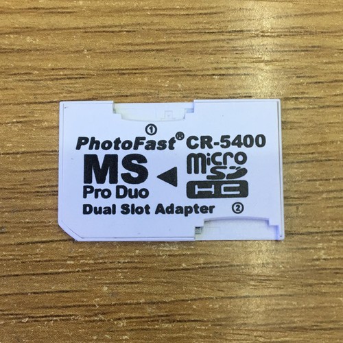 MicroSD/TF To MS Pro Duo Dual Slot Adapter CR-5400 Mini Card For PSP PhotoFast - Picture 10 of 10