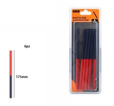 x Set 6 Penne Matite Per Falegname Artigiano Carpentiere Lunghezza 17,5cm dfh