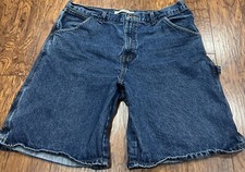 Vintage Faded Glory Shorts Mens SZ 38 Blue Denim Carpenter Jean Jorts Y2K Grunge