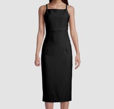 450 Sachin Babi Women's Black Carolina Sleeveless A-Line Midi Dress Size 8