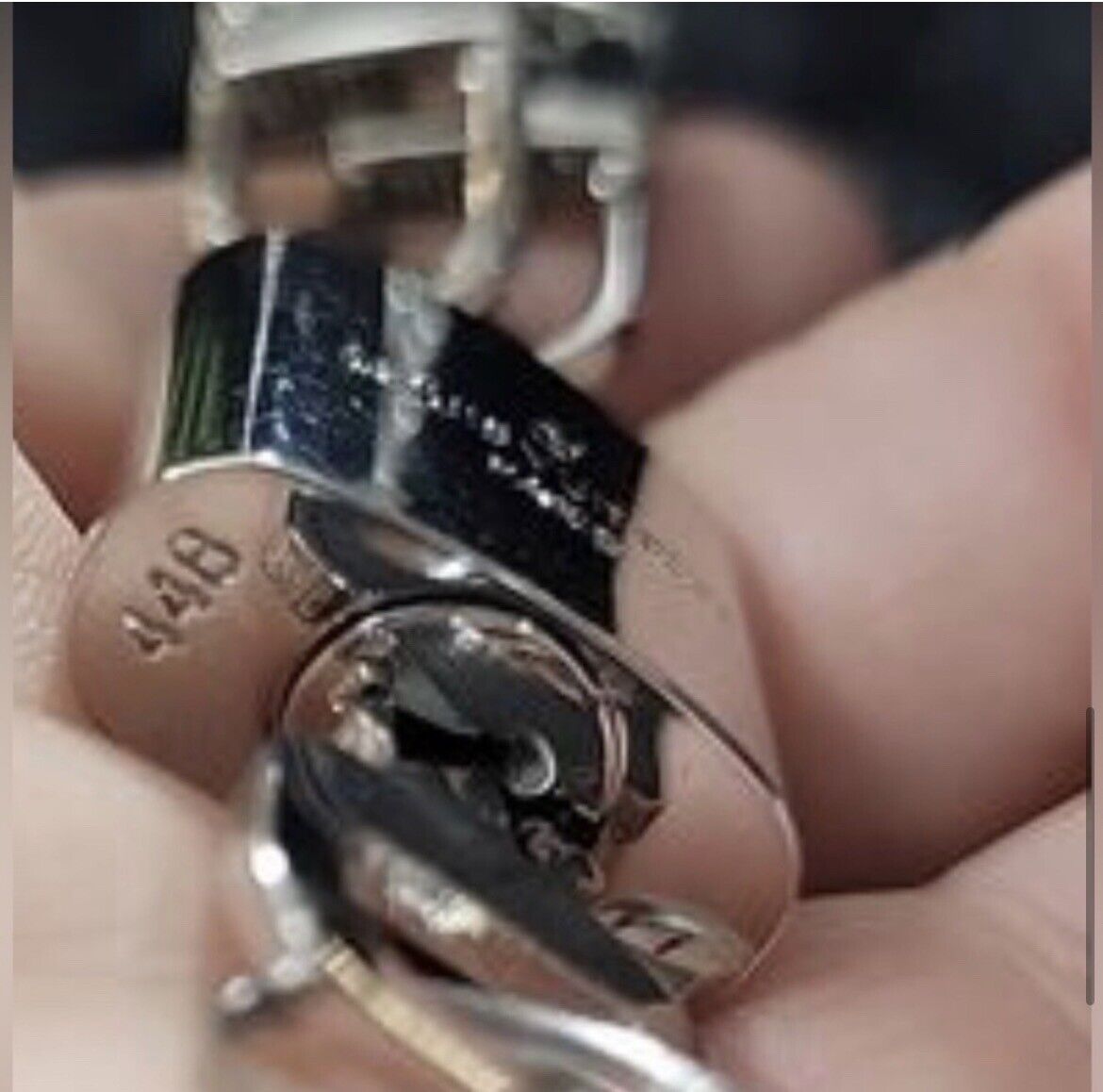 RARE & BRAND NEW Silver Palladium Louis Vuitton Lock & Two RARE & BRAND NEW Silver Palladium Louis Vuitton Lock & Two
