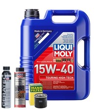Motoröl 15W40 LIQUI MOLY Touring High Tech 5L +MANN Ölfilter +Spülung +Cera Tec