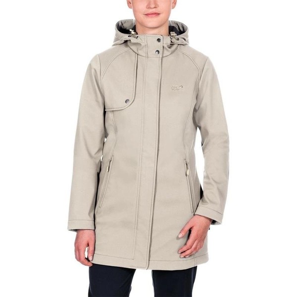 Women Jack Wolfskin Jacket Beige XS #9DZ5
