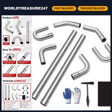 2.5-inch Exhaust Pipe Kit 8-piece Mild Steel Custom Tubing Set For Performance