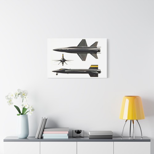Three View Art of the North American X-15 Aircraft - Canvas Print - Picture 14 of 16