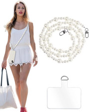 Phone Crossbody Chain Cell Phone Lanyard,Universal Leather Metal Shouder Strap w