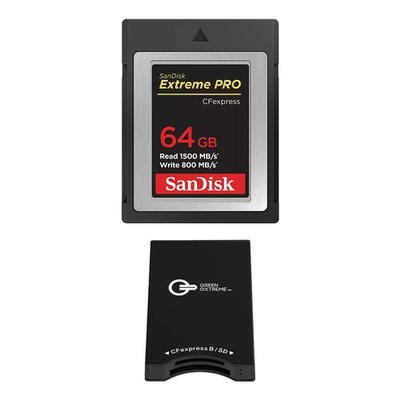SanDisk Extreme PRO 64GB CFexpress Type-B Memory Card, with Memory Card Reader
