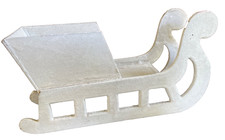 Vintage Santa Sleigh Holiday Tabletop Decoration Cardboard Japan 9"