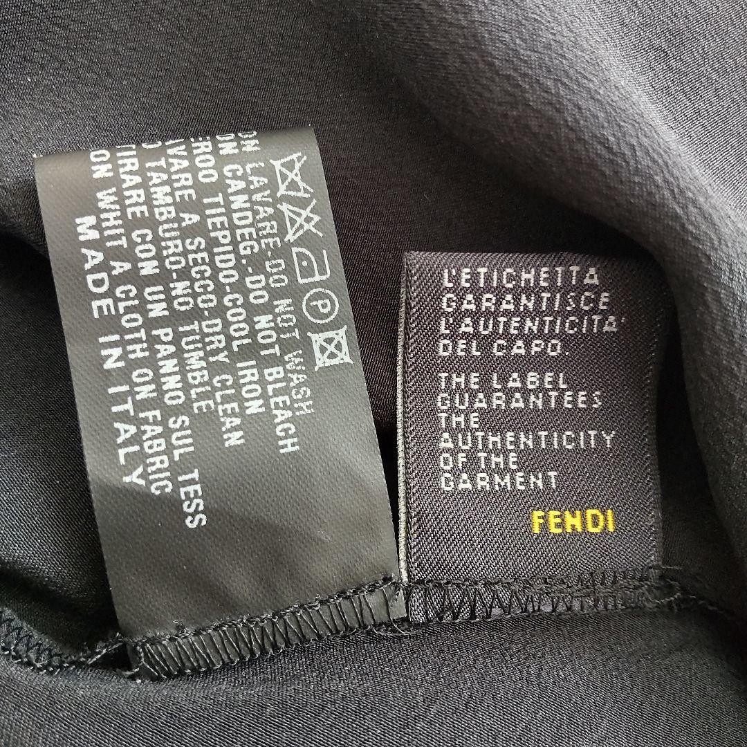 FENDI Silk Sleeveless Long Dress Black Size L Belt Detail Occasion Used From Jp thumbnail 9