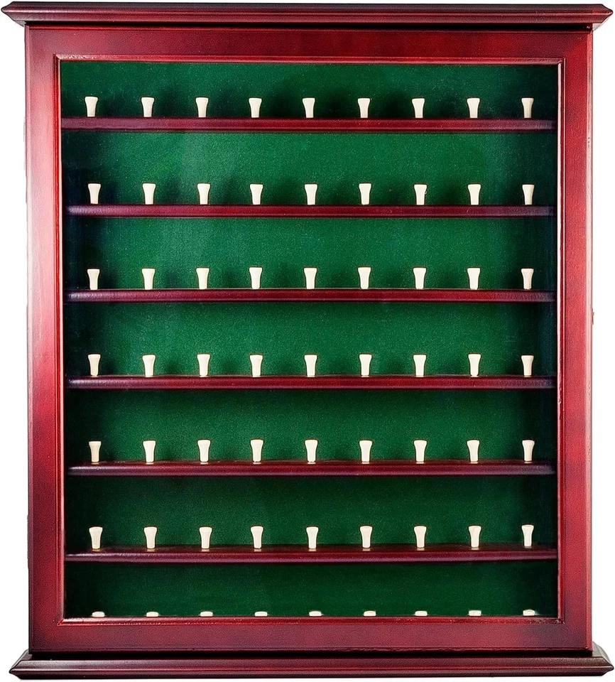 Gabinete para pelotas de golf de caoba con puerta de acrílico Foto 3 de 4
