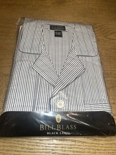 Vintage Bill Blass Men's Pajamas Striped Top  Bottom Size XL - Cotton Flannel