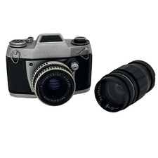 Ihagee Exakta 500 Film Camera Carl Zeiss Jena Tessar f/2.8 50mm + 135mm F3.5