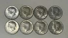 Lot of eight  (8)  Kennedy Half Dollars -All  40% Silver