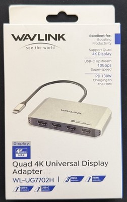 WAVLINK 4-Monitor USB C Dockingstation 4x HDMI 4K für Mac/Windows