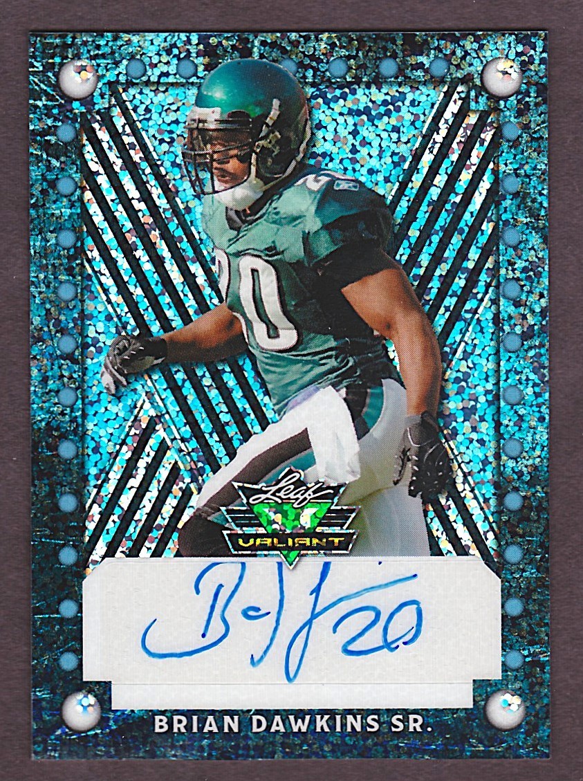 2025 Leaf Eclectic Football Valiant Brian Dawkins Sr Auto Sparkle 1/1 Eagles