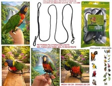 PETTORINA UCCELLI, imbracatura PAPPAGALLI TUTTA CORDA PARACORD 3MM, X TUTTI xxx
