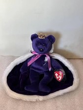 TY Princess Diana Beanie Baby With Cloak Cape Pearl Crown 1993. Rare.