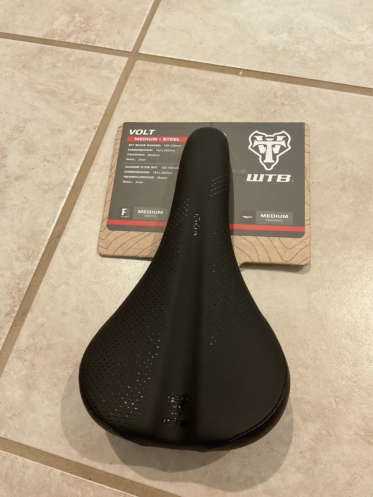 WTB Volt Medium 142mm wide Black MTB Bike Saddle Unisex Seat