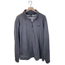 Under Armour UA Storm SweaterFleece Quarter Zip Men's Size 3XL Grey Striped