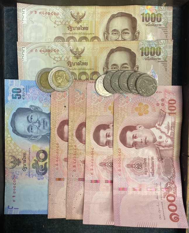 2,500 Baht Thailand Face Value Coins & Currency 