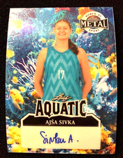 2025 Leaf Metal Women Of Sport AJSA SIVKA Auto Aquatic Coral Reef Prismatic 1/1