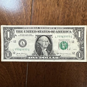 Fancy Serials Numbers “BINARY” (67) $1 2017A L(77767777)C 🔥 7s  🤩